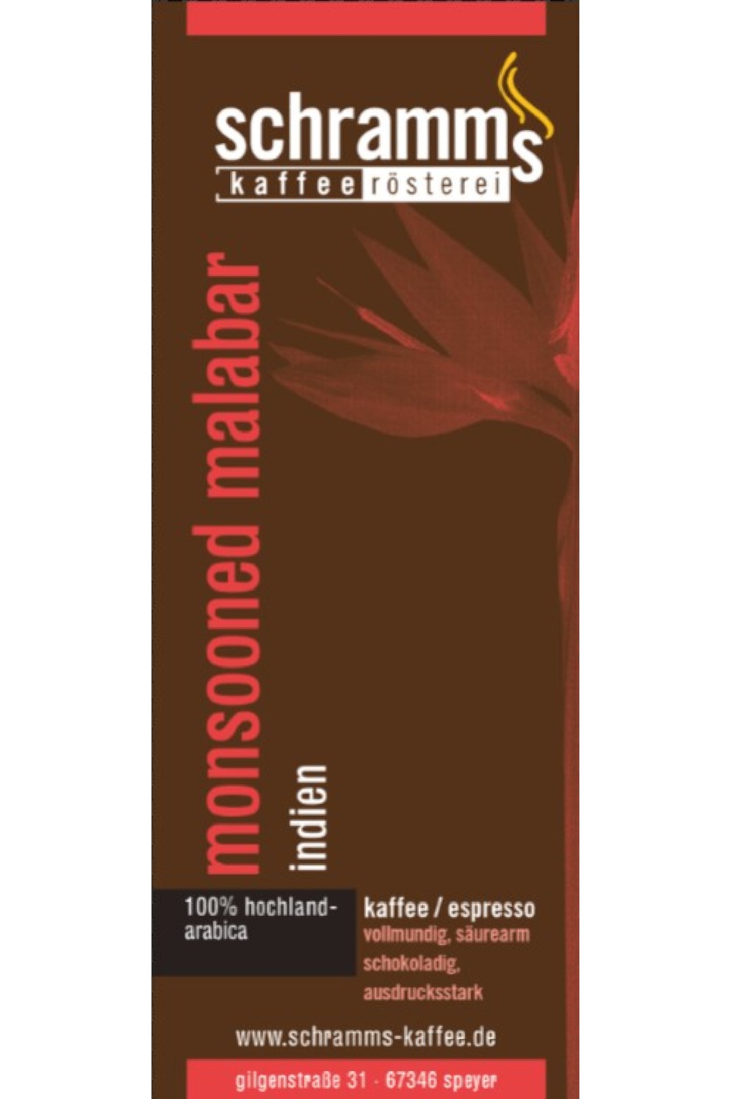 Monsooned Malabar Großpackung als indischer Arabica mit nussig-schokoladigem Profil, vollem Körper und wenig Säure 