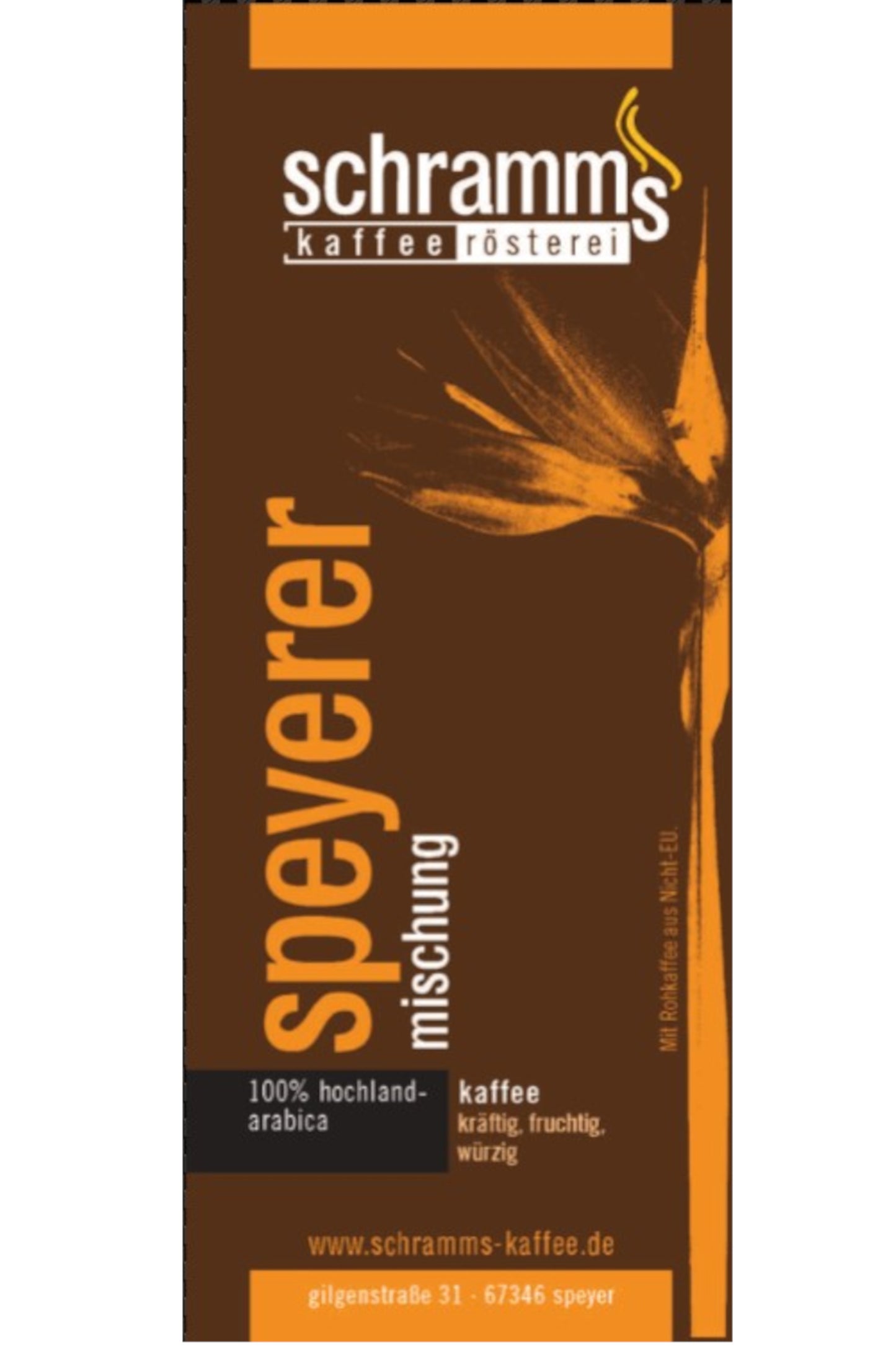 Speyerer Mischung 100 % Arabica Kaffee, mittel geröstet und schonend langzeitgeröstet